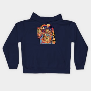 pakal the mister astronaut in mayan ship ecopop Kids Hoodie